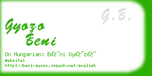 gyozo beni business card